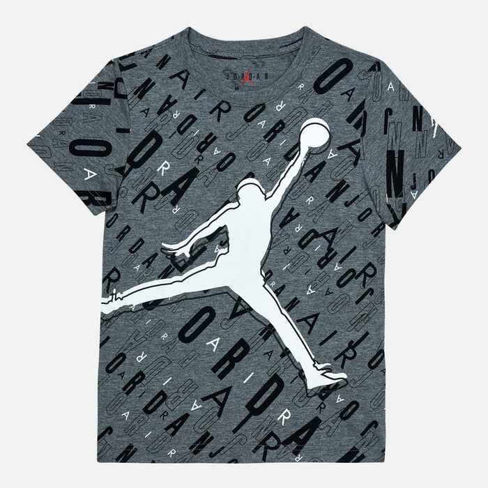 Jordan Kids' JM Allover Print T-Shirt Grey Jordan Kids' JM Allover Print T-Shirt Grey image number 0