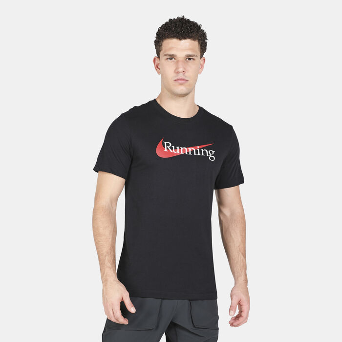 Nike Men's Dri-FIT Running T-Shirt Black Nike Men's Dri-FIT Running T-Shirt Black image number 0