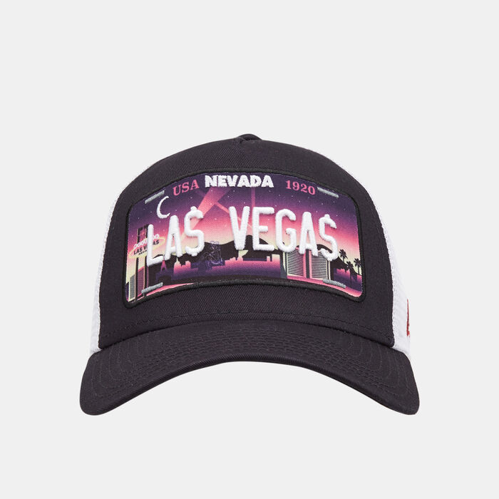 New Era Men's Las Vegas License Plate Trucker Cap Blue New Era Men's Las Vegas License Plate Trucker Cap Blue image number 0