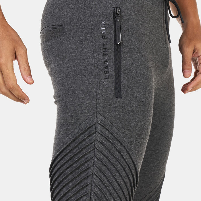 SQUATWOLF Men's Statement Ribbed Joggers Grey SQUATWOLF Men's Statement Ribbed Joggers Grey image number 3