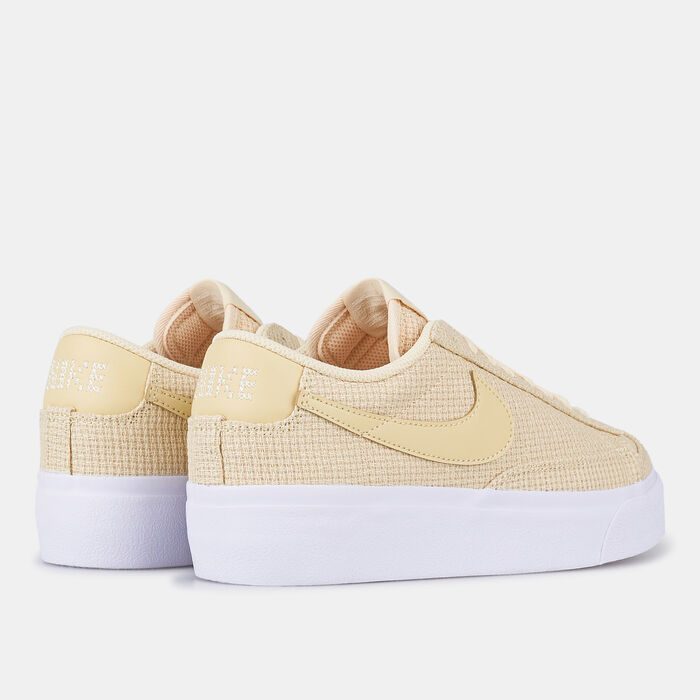 Nike Women's Blazer Low Platform Shoe Beige image number 2