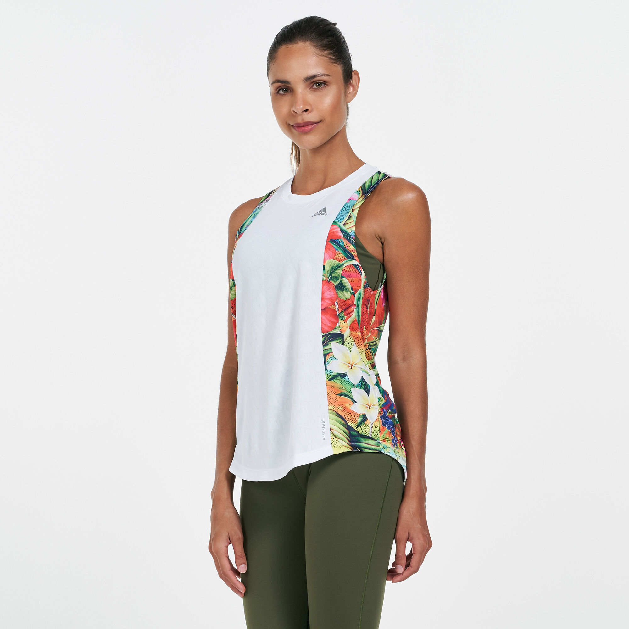 Adidas floral tank tops top