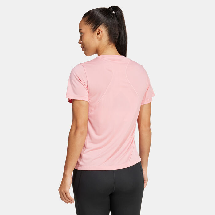 adidas Women's AEROREADY Designed for Training Graphic T-Shirt Pink image number 1