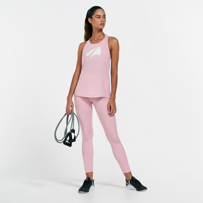 Nike Women's Dri-Fit Elastika Tank Top Pink Nike Women's Dri-Fit Elastika Tank Top Pink image number 2