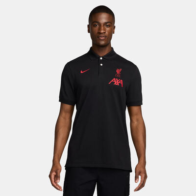 Nike Men's Liverpool Dri-FIT Polo Shirt Black Nike Men's Liverpool Dri-FIT Polo Shirt Black