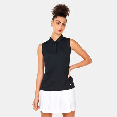 Nike Women's Dri-FIT Victory SLD Sleeveless Polo Shirt Black