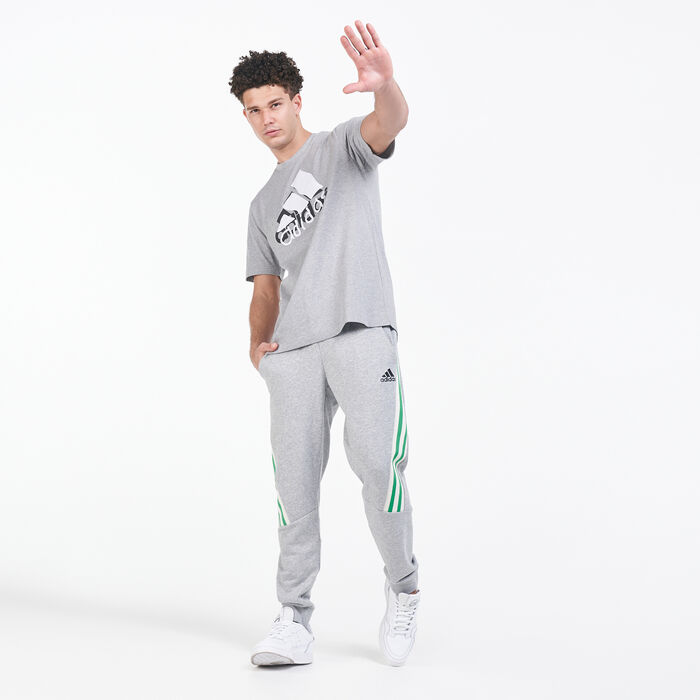 adidas Men's 3-Stripes Tape Sweatpants Grey adidas Men's 3-Stripes Tape Sweatpants Grey image number 2
