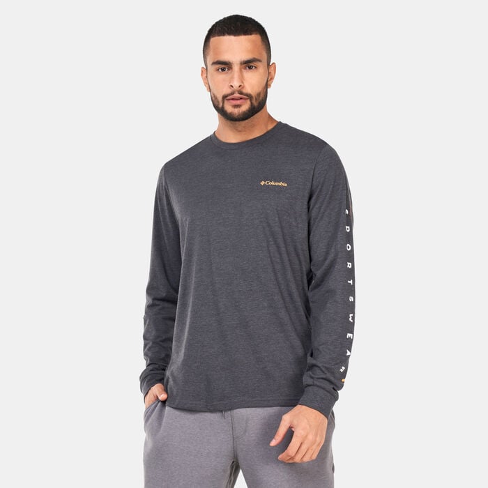 Columbia Men's CSC Basic Logo™ Long Sleeve T-Shirt Grey Columbia Men's CSC Basic Logo™ Long Sleeve T-Shirt Grey image number 0
