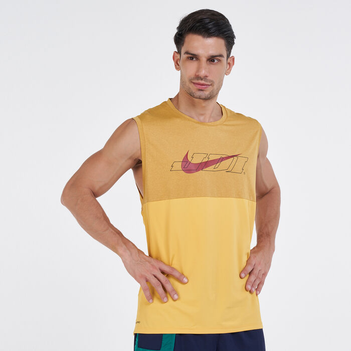 Nike Men's Pro Dri-FIT Sport Clash Tank Top yellow Nike Men's Pro Dri-FIT Sport Clash Tank Top yellow image number 0