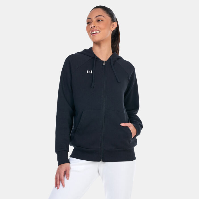 Under Armour Women's UA Rival Fleece Full-Zip Hoodie Black Under Armour Women's UA Rival Fleece Full-Zip Hoodie Black image number 0