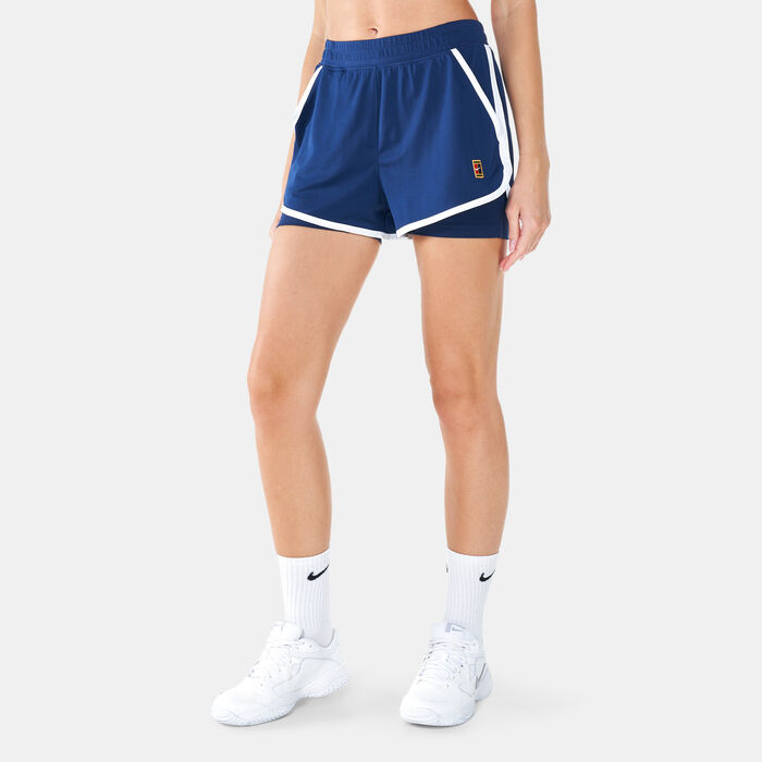 Nike Women's Court Dri-FIT Slam Tennis Shorts Blue image number 0