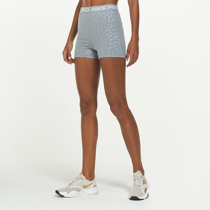 Nike Women's Pro Dri-FIT High-Rise Shorts Grey Nike Women's Pro Dri-FIT High-Rise Shorts Grey image number 0