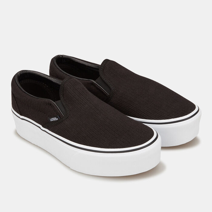 Vans Woven Classic Slip-On Stackform Unisex Shoe Black Vans Woven Classic Slip-On Stackform Unisex Shoe Black image number 1