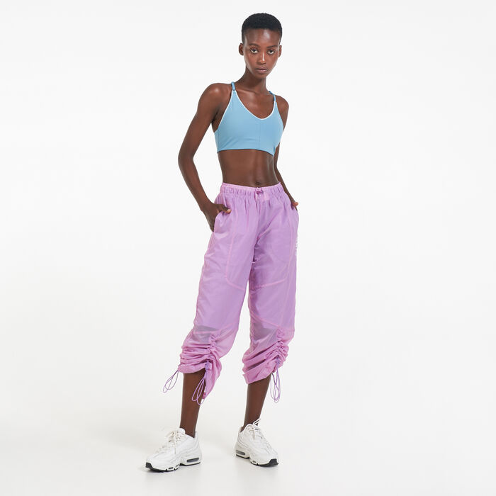 Nike Women's Indy Crochet Sports Bra Blue image number 2