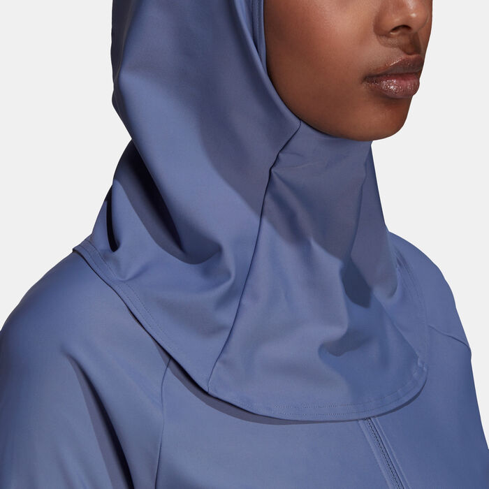 adidas Women's 3-Stripes Swimming Hijab Blue image number 6