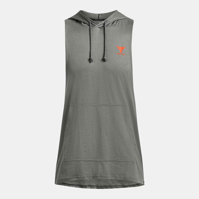 Under Armour Men's Project Rock Sleeveless Training Hoodie Green Under Armour Men's Project Rock Sleeveless Training Hoodie Green image number 0