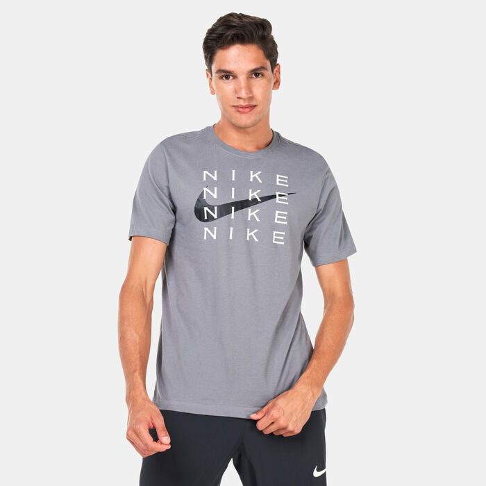 Nike Men's Dri-FIT Slub Training T-Shirt Grey Nike Men's Dri-FIT Slub Training T-Shirt Grey image number 0