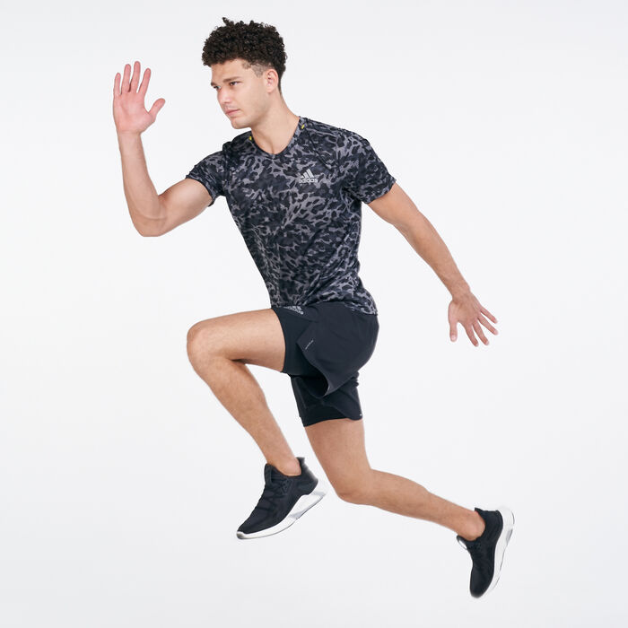 adidas Men's Fast 2-in-1 Primeblue Shorts Black image number 2