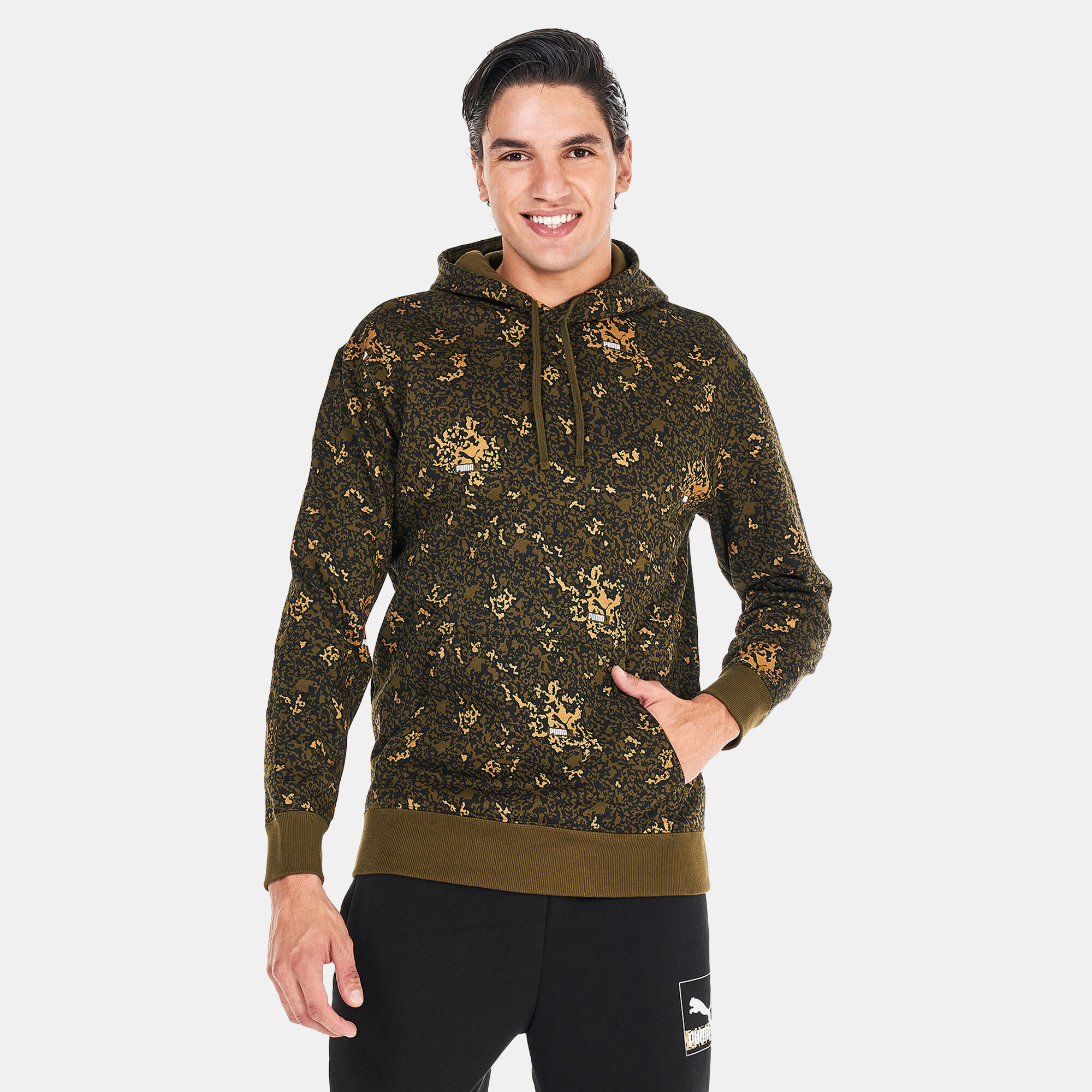 Men s Brand Love Metallic Hoodie Brown PUMA in Qatar SSS