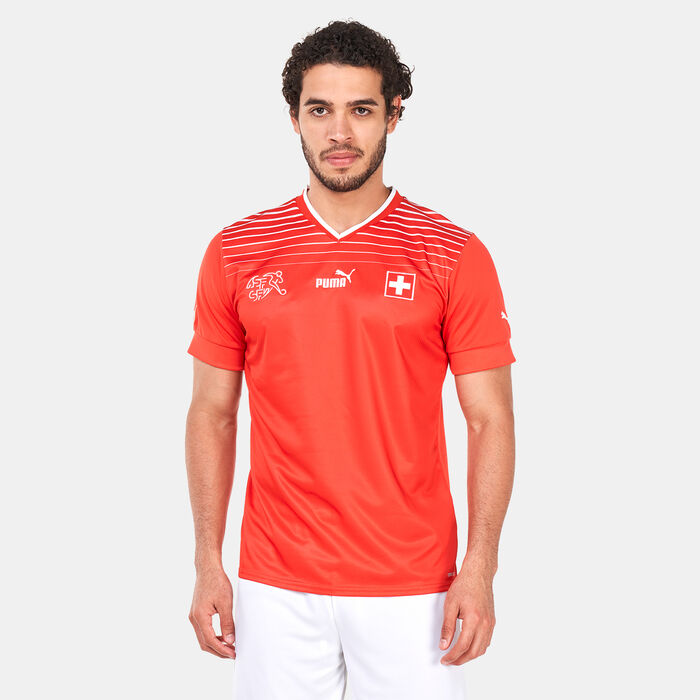 PUMA Men's Switzerland Home Official Jersey - 2022/23 Red PUMA Men's Switzerland Home Official Jersey - 2022/23 Red image number 0