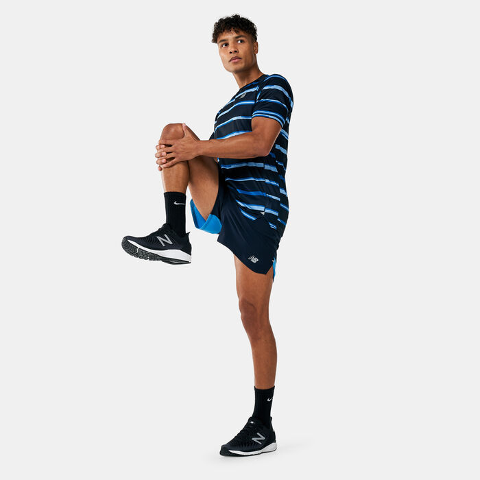 New Balance Men's Printed Impact Run T-Shirt Black New Balance Men's Printed Impact Run T-Shirt Black image number 2