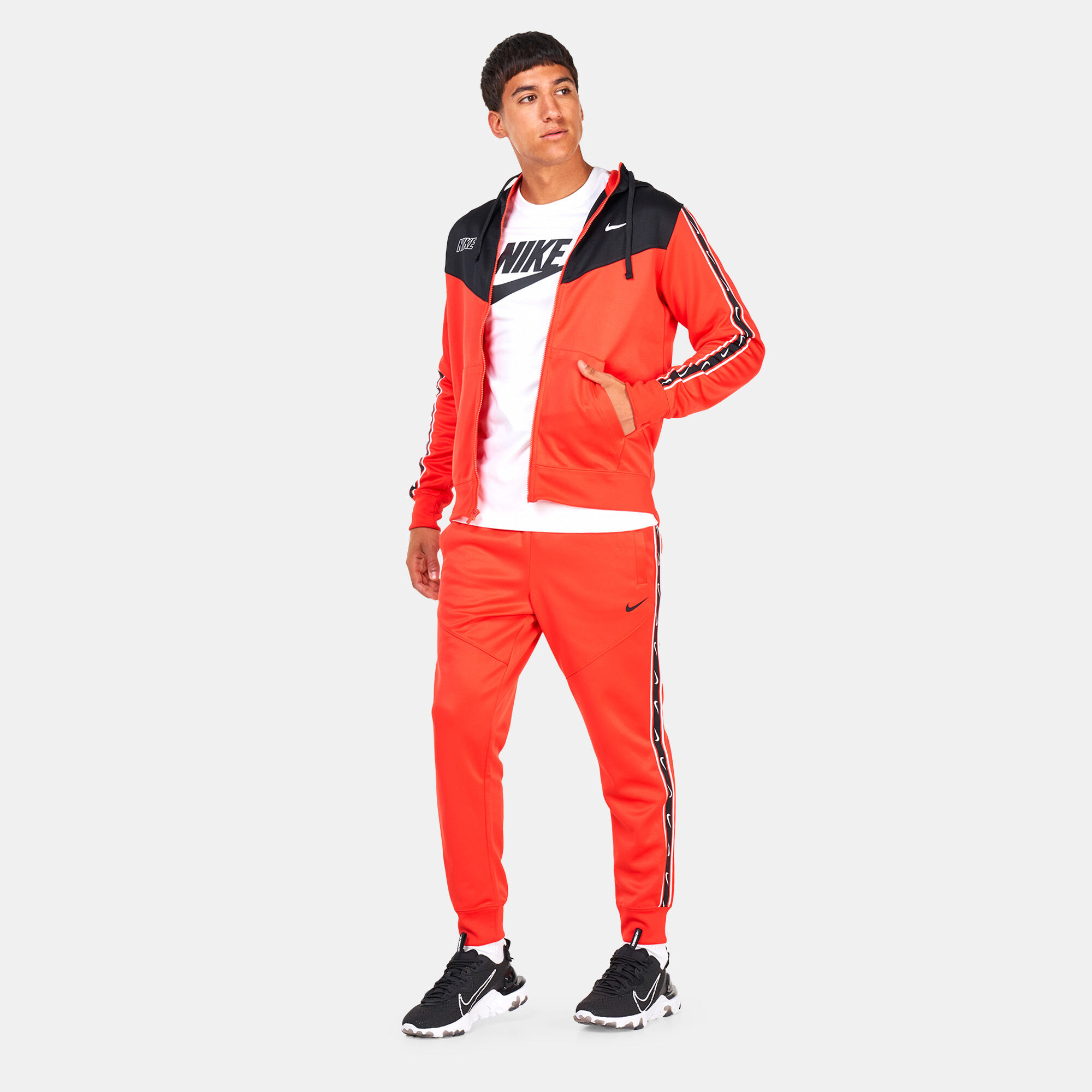 Men s Sportswear Repeat Full Zip Hoodie Red Nike in Qatar SSS