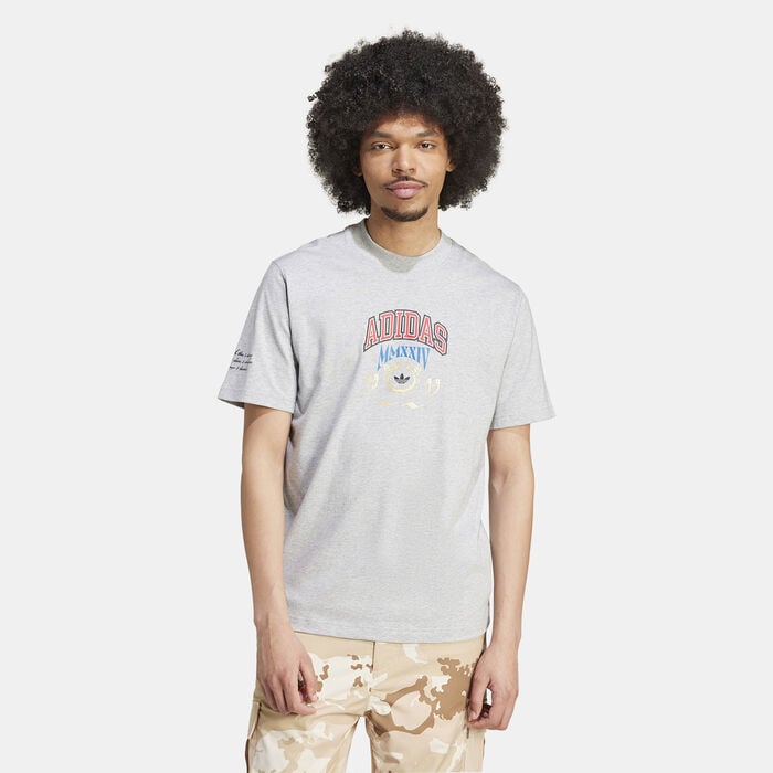 adidas Originals Men's VRCT 1 T-Shirt Grey adidas Originals Men's VRCT 1 T-Shirt Grey image number 0