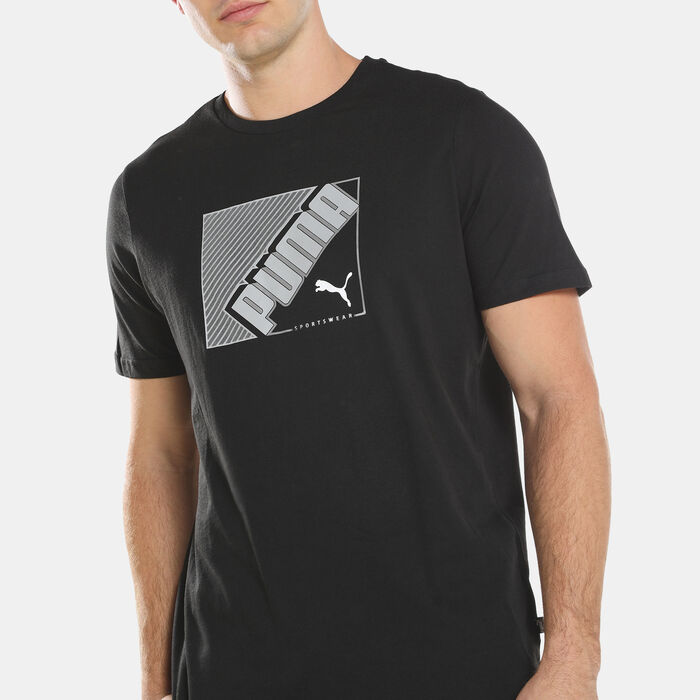 PUMA Men's Flock T-Shirt Black PUMA Men's Flock T-Shirt Black image number 3
