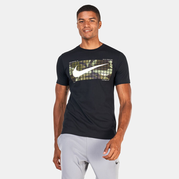 Nike Men's Dri-FIT Camo T-Shirt Black Nike Men's Dri-FIT Camo T-Shirt Black image number 0