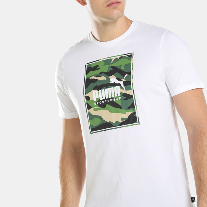 PUMA Men's Box Logo Camo T-Shirt White PUMA Men's Box Logo Camo T-Shirt White image number 3