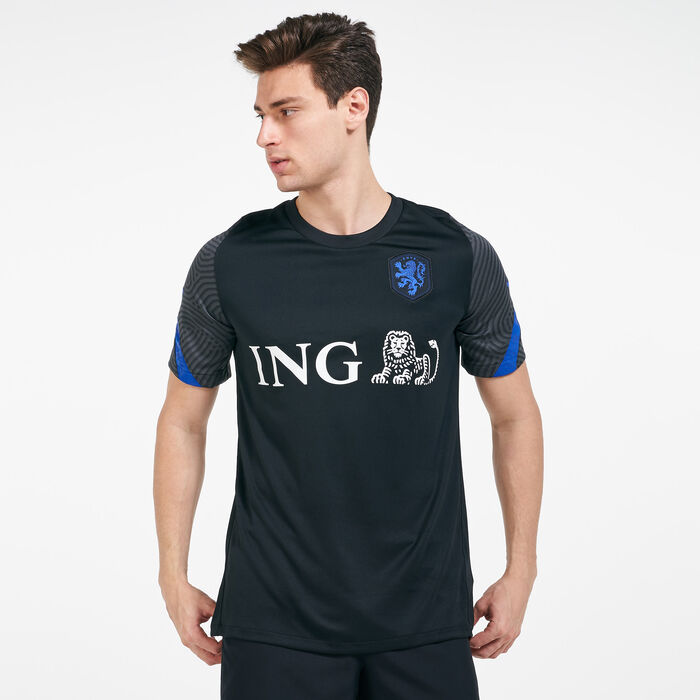 Nike Men's Netherlands Strike Football T-Shirt Black Nike Men's Netherlands Strike Football T-Shirt Black image number 0