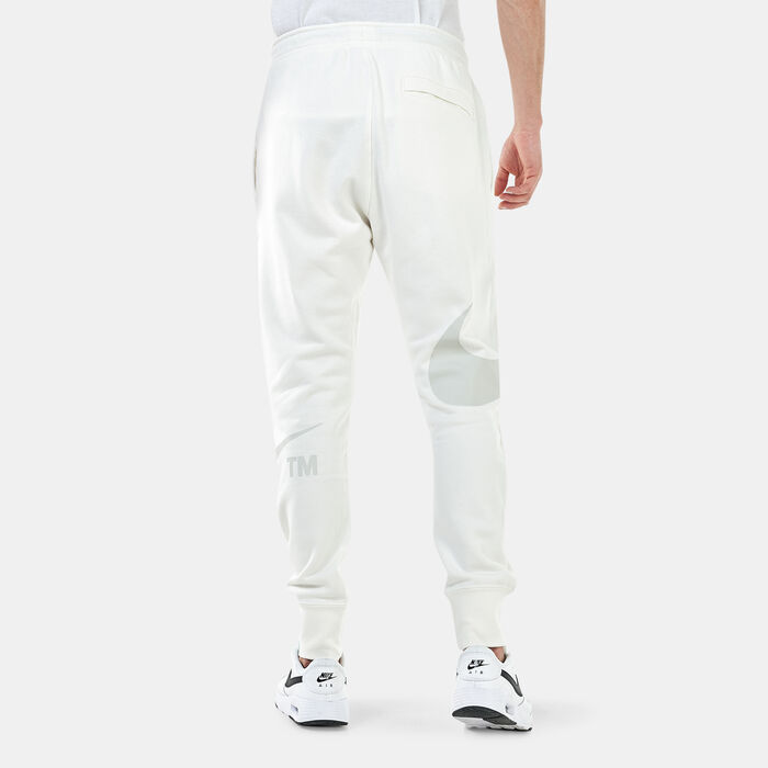 Nike Men's Sportswear Swoosh Semi-Brushed-Back Sweatpants White image number 1