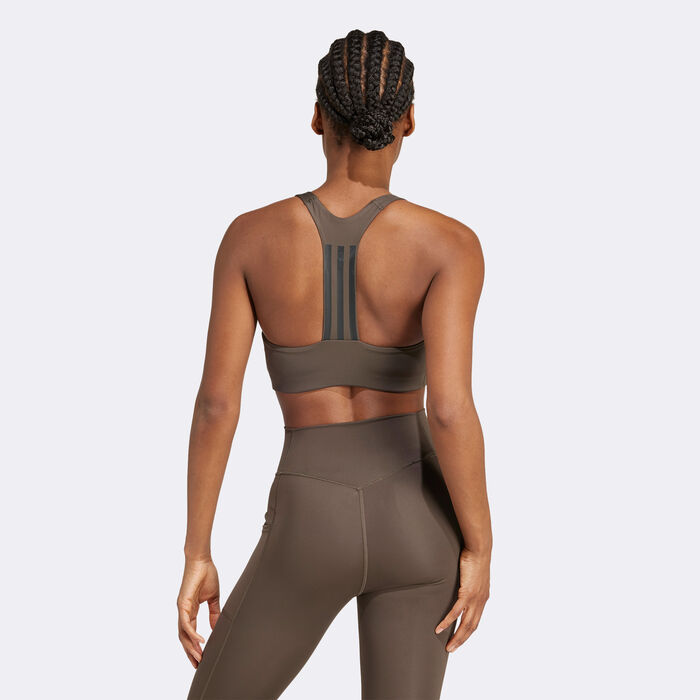 adidas Women's Powerimpact Medium-Support Training Sports Bra Green adidas Women's Powerimpact Medium-Support Training Sports Bra Green image number 1