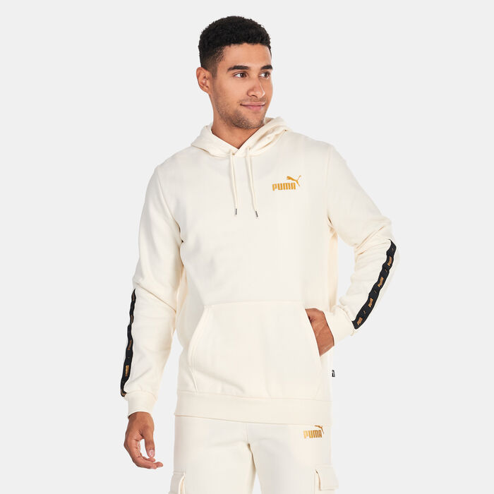 PUMA Men's GOLDEN! Tape Hoodie Beige image number 0