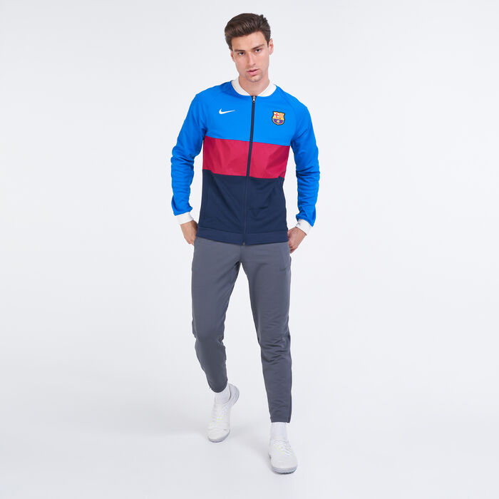 Nike Men's F.C. Barcelona I96 Anthem Football Track Jacket Blue Nike Men's F.C. Barcelona I96 Anthem Football Track Jacket Blue image number 2