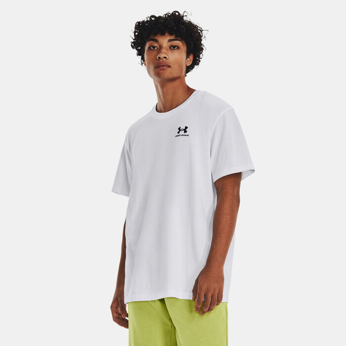 Under Armour Men's Logo Heavyweight T-Shirt White Under Armour Men's Logo Heavyweight T-Shirt White image number 0
