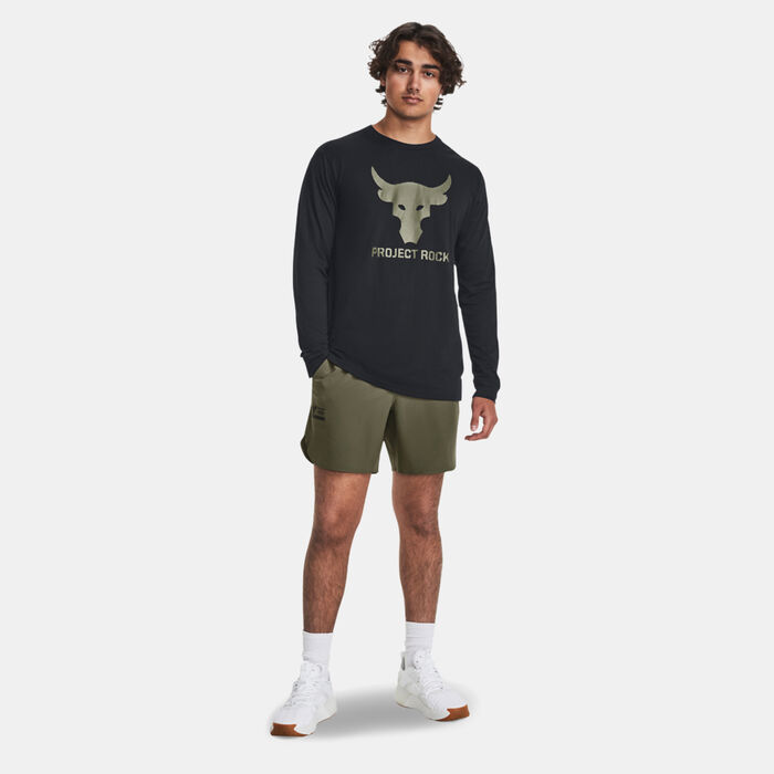 Under Armour Men's Project Rock Brahma Bull Long Sleeve T-Shirt Black Under Armour Men's Project Rock Brahma Bull Long Sleeve T-Shirt Black image number 2