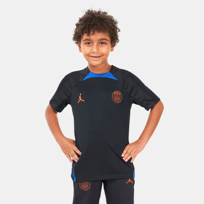 Jordan Kids' Paris Saint-Germain Dri-FIT Strike Away Football T-Shirt (Older Kids) Black