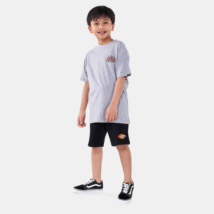 Vans Kids' Logo Repeat Fleece Shorts Black image number 2