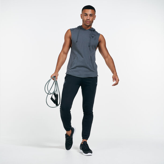 Under Armour Men's Project Rock Terry Pants Black Under Armour Men's Project Rock Terry Pants Black image number 2