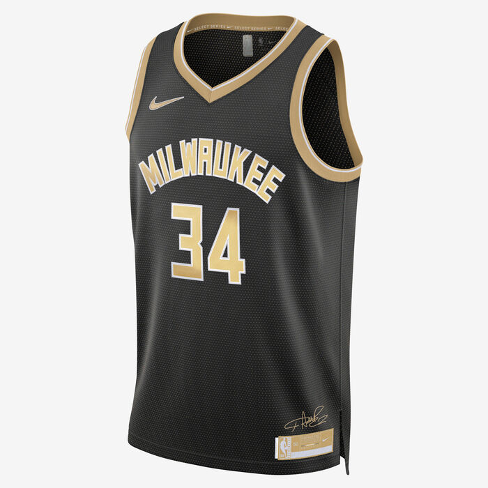 Nike Men's NBA Giannis Antetokounmpo Milwaukee Bucks 2024 Select Series Dri-FIT Swingman Jersey Black Nike Men's NBA Giannis Antetokounmpo Milwaukee Bucks 2024 Select Series Dri-FIT Swingman Jersey Black image number 0