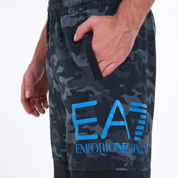 EA7 Emporio Armani Men's Camo Print Shorts Black EA7 Emporio Armani Men's Camo Print Shorts Black image number 3