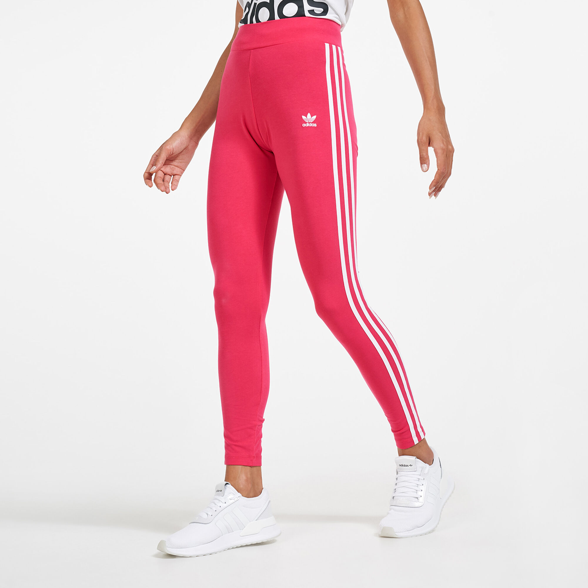 Women s Adicolor 3 Stripes Leggings Pink adidas in Qatar SSS