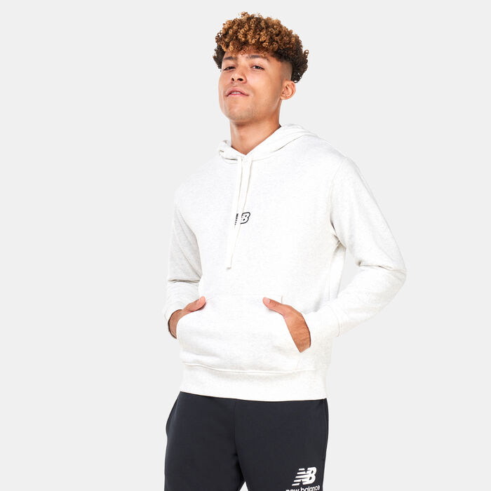 New Balance Men's Essentials Fleece Hoodie Grey New Balance Men's Essentials Fleece Hoodie Grey image number 0