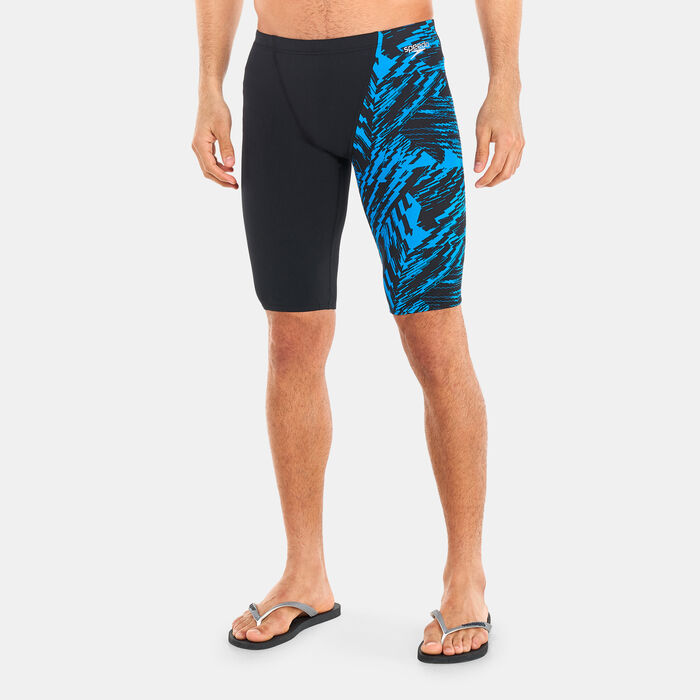 Speedo Men's Allover V-Cut Swimming Jammer Shorts Black image number 0