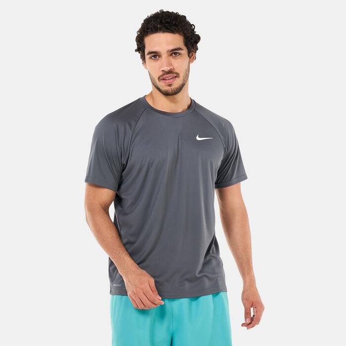 Nike Swim Men's Hydroguard Swimming Top Grey Nike Swim Men's Hydroguard Swimming Top Grey image number 0