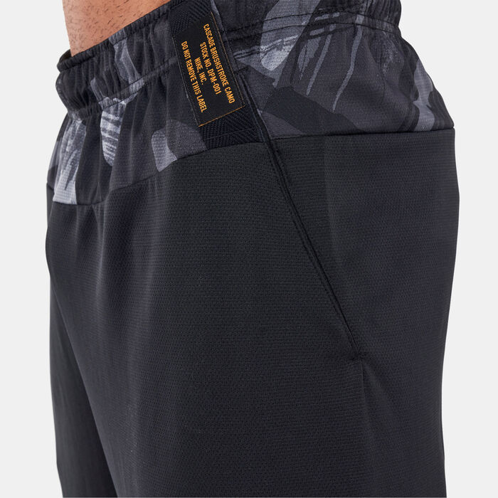 Nike Men's Dri-FIT Knit Camo Training Shorts Black image number 3