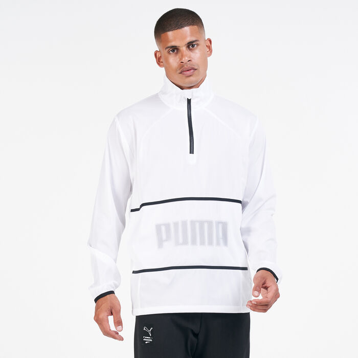 PUMA Men's Graphic Woven Training Jacket White image number 0