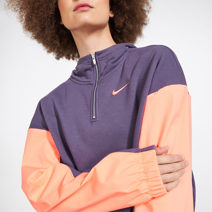 Nike Women's Sportswear Icon Clash Hoodie Purple Nike Women's Sportswear Icon Clash Hoodie Purple image number 3