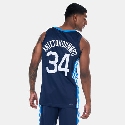 Nike Men's Giannis Antetokounmpo Greece (Road) Limited Basketball Jersey Blue